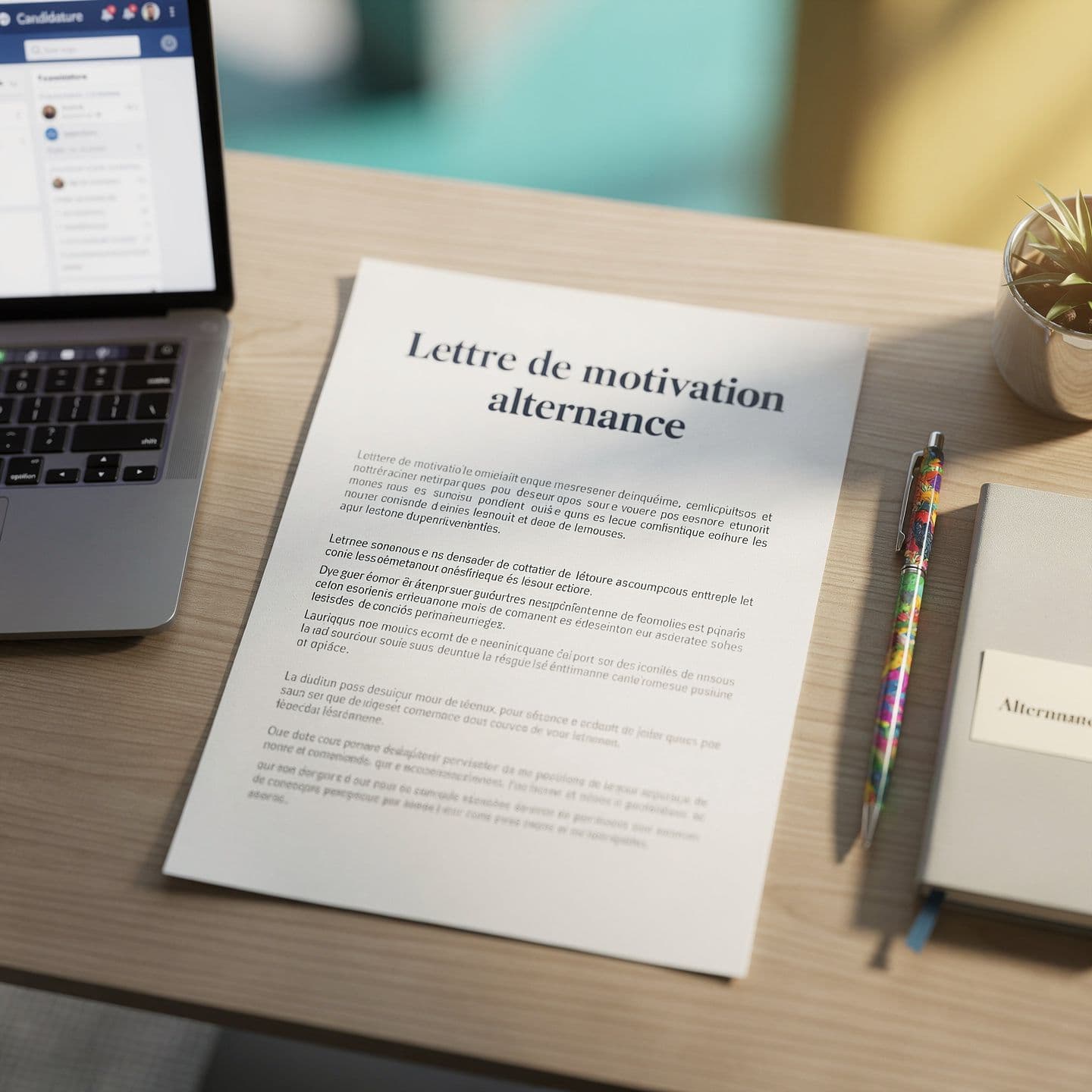 Lettre de motivation alternance