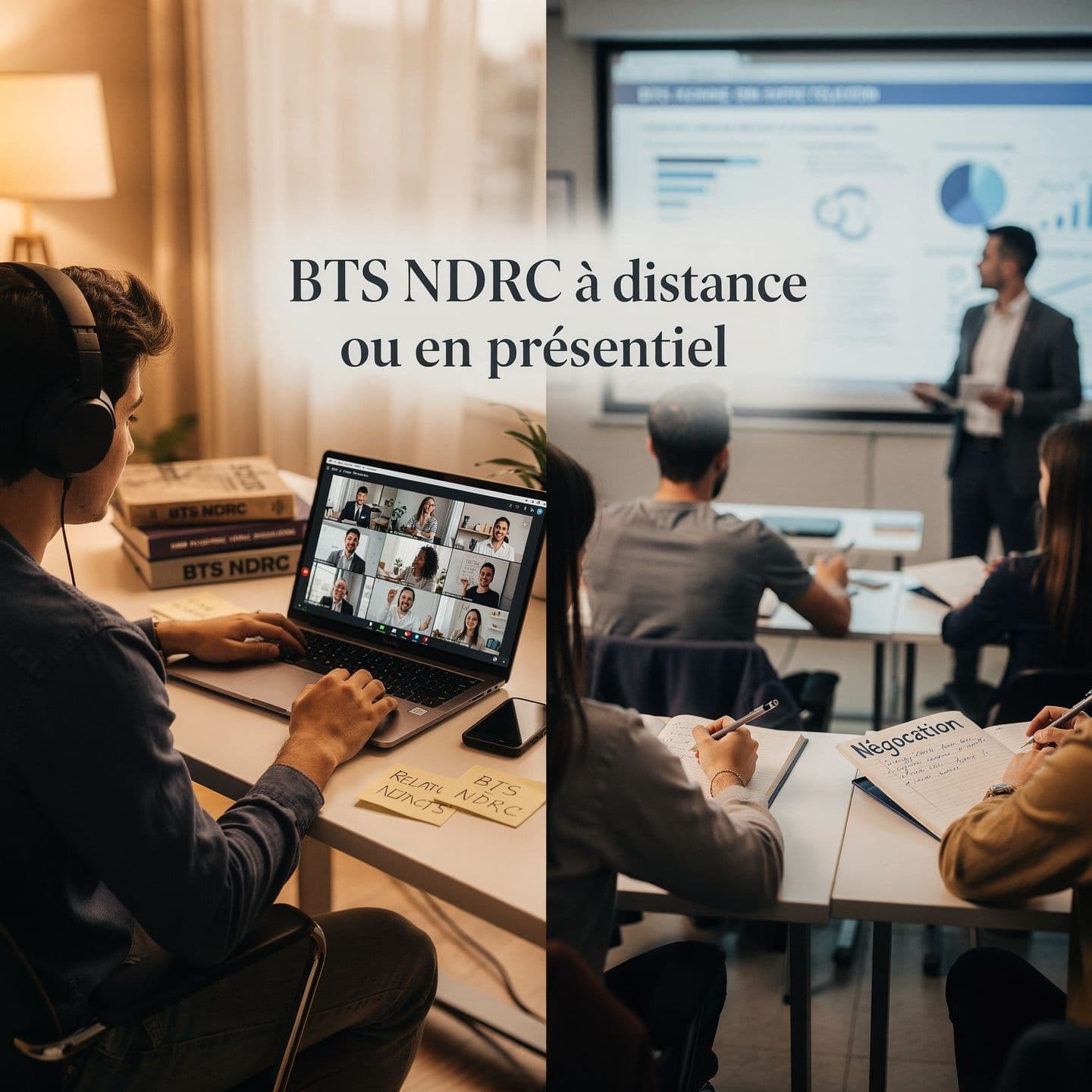 BTS NDRC à distance vs présentiel