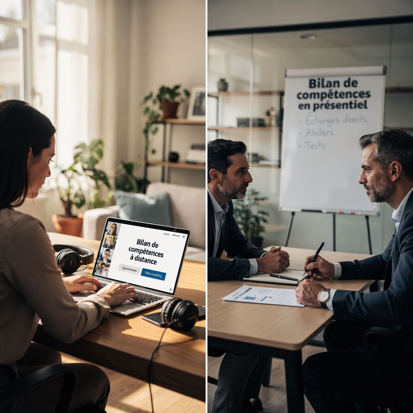 Bilan de compétences à distance vs présentiel